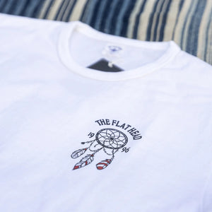 The Flat Head ‘War Bonnet’ 9.7oz Loopwheeled T-Shirt – White