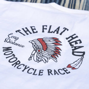 The Flat Head ‘War Bonnet’ 9.7oz Loopwheeled T-Shirt – White