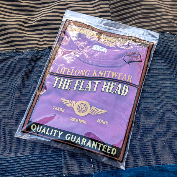 The Flat Head THC 9,7oz Heavyweight Loopwheeled T-Shirt – Purple