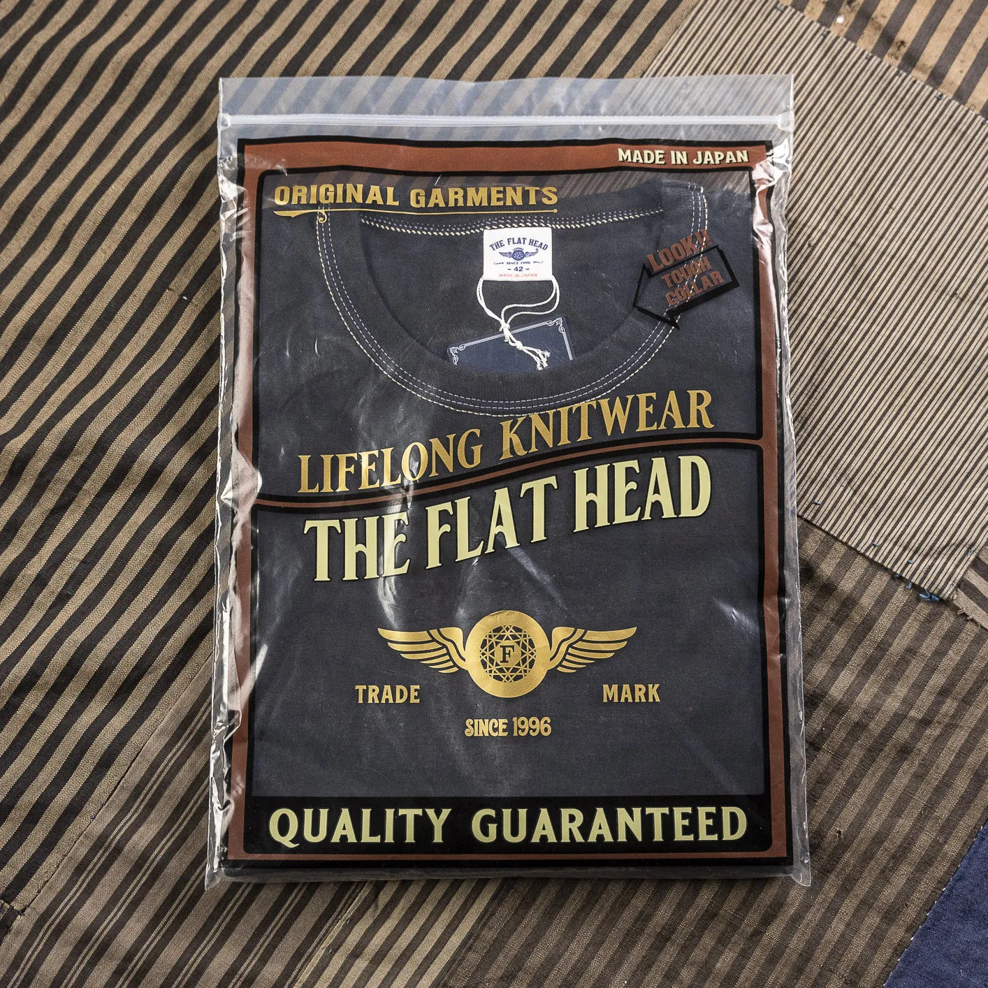 The Flat Head 9.7oz Heavyweight Loopwheeled T-Shirt – Black