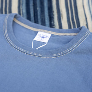 The Flat Head THC 9.7oz Heavyweight Loopwheeled T-Shirt – Blue