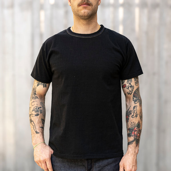 The Flat Head ‘Tiger & Dragon’ 9,7oz Loopwheeled T-Shirt – Black / Foam Print