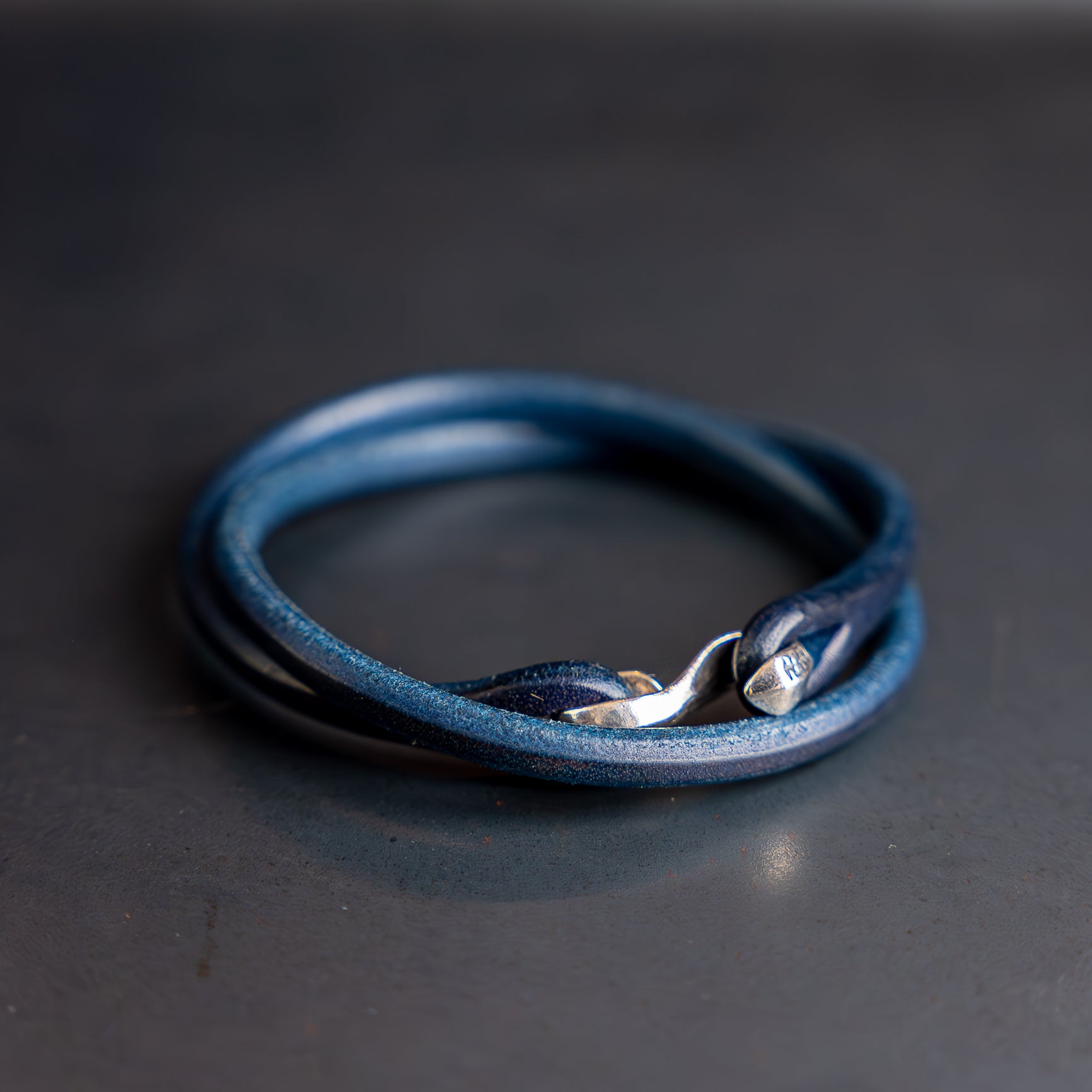 Nina Braided Leather Wrap in Silverplate by Lizzy James
