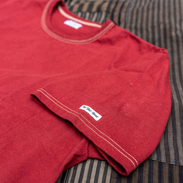The Flat Head THC 9,7oz Heavyweight Loopwheeled T-Shirt – Pale Red