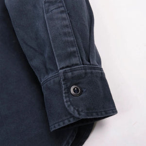 Freenote 11oz Sateen Twill Utility Shirt Navy detail cuff