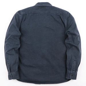 Freenote 11oz Sateen Twill Utility Shirt Navy backside flat