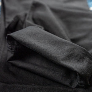 Freenote 11oz Yarn Dyed Shifter Pants Black close up turn up