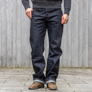 Freenote 14oz Kaihara Belford Selvedge Denim Classic Straight worn front