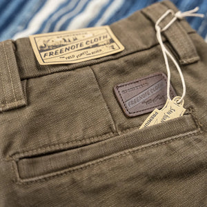 Freenote 14oz Slub Deck Pants Army Green Regular Straight