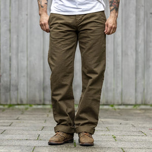 Freenote 14oz Slub Deck Pants Army Green Regular Straight