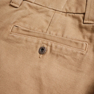 Freenote 14oz Slub Deck Pants Tan Regular Straight detail back pocket buttoned