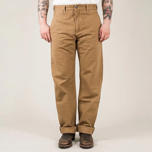 Freenote 14oz Slub Deck Pants Tan Regular Straight worn front