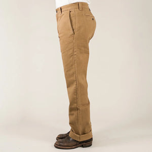 Freenote 14oz Slub Deck Pants Tan Regular Straight worn profile