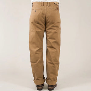 Freenote 14oz Slub Deck Pants Tan Regular Straight worn backside