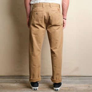 Freenote 14oz Slub Deck Pants Tan Regular Straight worn backside
