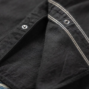 Freenote 9oz Sinclair Sawtooth Western Shirt Black close up button front