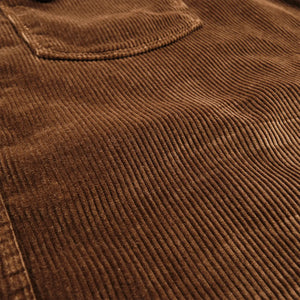 Freenote 8oz Calico Corduroy Western Shirt Gold close up fabric