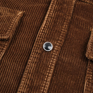 Freenote 8oz Calico Corduroy Western Shirt Gold detail pearl snap button