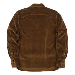 Freenote 8oz Calico Corduroy Western Shirt Gold backside flat