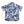 Freenote Hawaiian Ice Tiger Linen Shirt Blue front flat