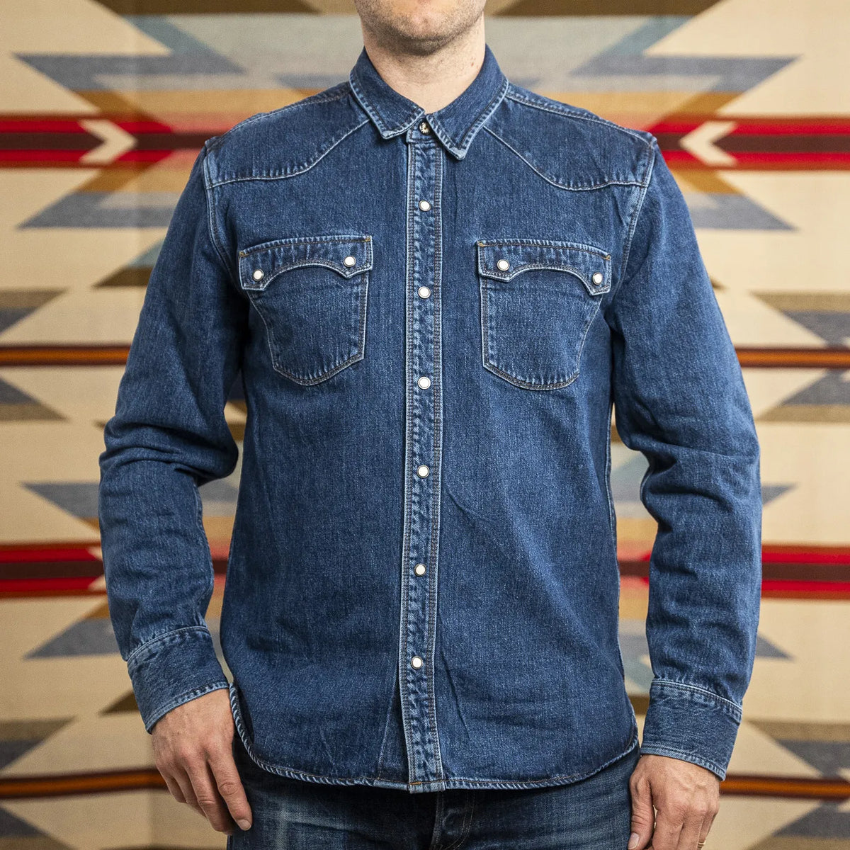 NOUNLESS】DENIM SHIRTS ナウンレス NOUNLESS DENIM DISCHARGE 
