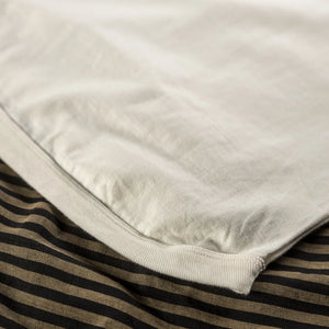 Fullcount 5222LPT9 8oz Flat Seam Hold Fast Stay True Longsleeve White Loopwheeled detail hem