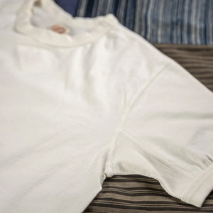 Fullcount 5222PT9 8oz Flat Seam Hold Fast Stay True TShirt - White Loopwheeled detail sleeve