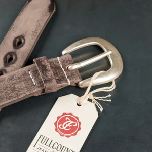 Fullcount Wild Leather Belt Black buckle