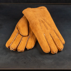 Hestra Bernard Shearling Gloves Cork pair