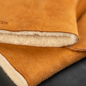 Hestra Bernard Shearling Gloves Cork detail lining