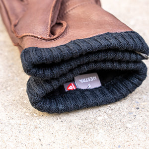 Hestra Deerskin Primaloft Rib Gloves – Chocolate Brown