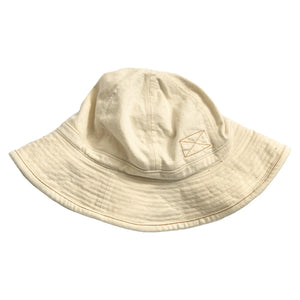 Indigofera 10oz Haisy Mae Denim Bucket Hat Ecru profile flat