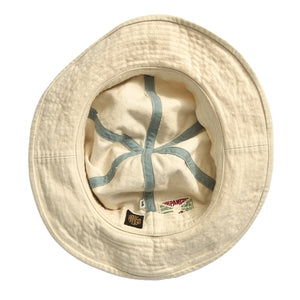 Indigofera 10oz Haisy Mae Denim Bucket Hat Ecru inside