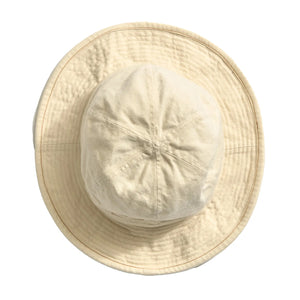 Indigofera 10oz Haisy Mae Denim Bucket Hat Ecru from top