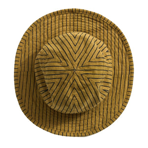 Indigofera 12oz Haisy Mae Bucket Hat Root Stripe from top