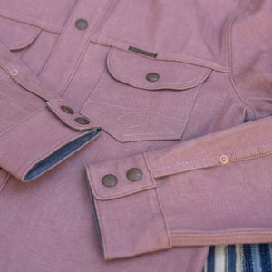 Indigofera 13.5oz Pink Copeland Denim Shirt - Pink