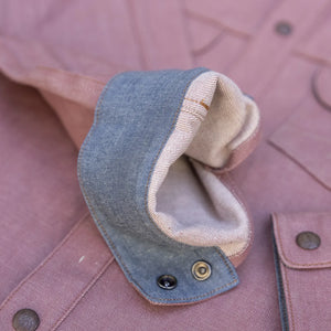 Indigofera 13.5oz Pink Copeland Denim Shirt - Pink