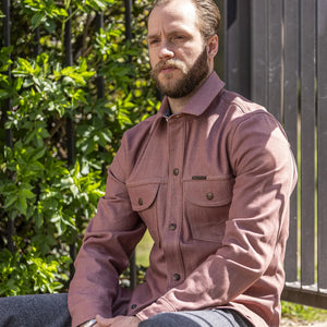 Indigofera 13.5oz Pink Copeland Denim Shirt - Pink