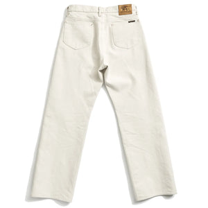 Indigofera 13oz Smithson Canvas Duke Pants Ecru Wide Straight flat backside