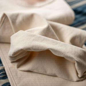 Indigofera 13oz Smithson Canvas Duke Pants Ecru Wide Straight detail turn up