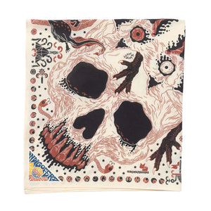 Indigofera Loa Bandana Off White folded