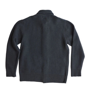 Indigofera Brewster Merino Wool Cardigan Dark Grey