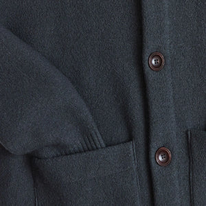 Indigofera Brewster Merino Wool Cardigan Dark Grey