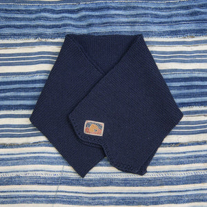 Indigofera Chilcoot Merino Wool Scarf Navy flat