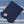 Indigofera Chilcoot Merino Wool Scarf Navy folded