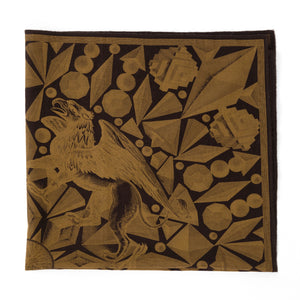 Indigofera Diamond Bandana – Gold / Brown