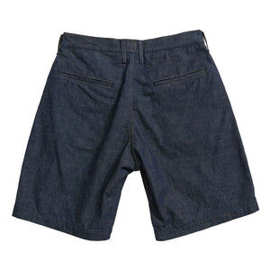 Indigofera Foley 8oz Military Chambray Shorts Indigo Wide backside flat