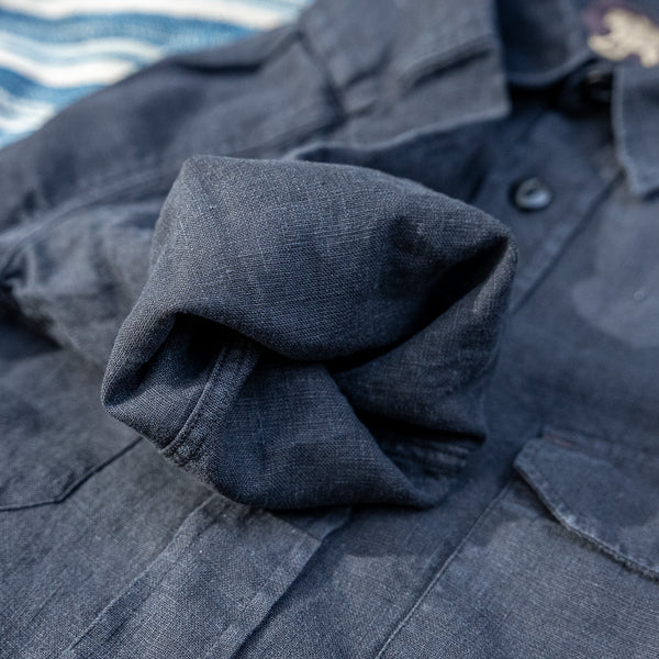 Indigofera Linen Canvas Delray Shirt – Black