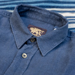 Indigofera Delray Linen Canvas Shirt – Mood Indigo