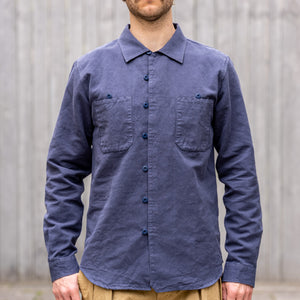 Indigofera Dhani Shirt – Gunmetal / Cotton-Linen Canvas